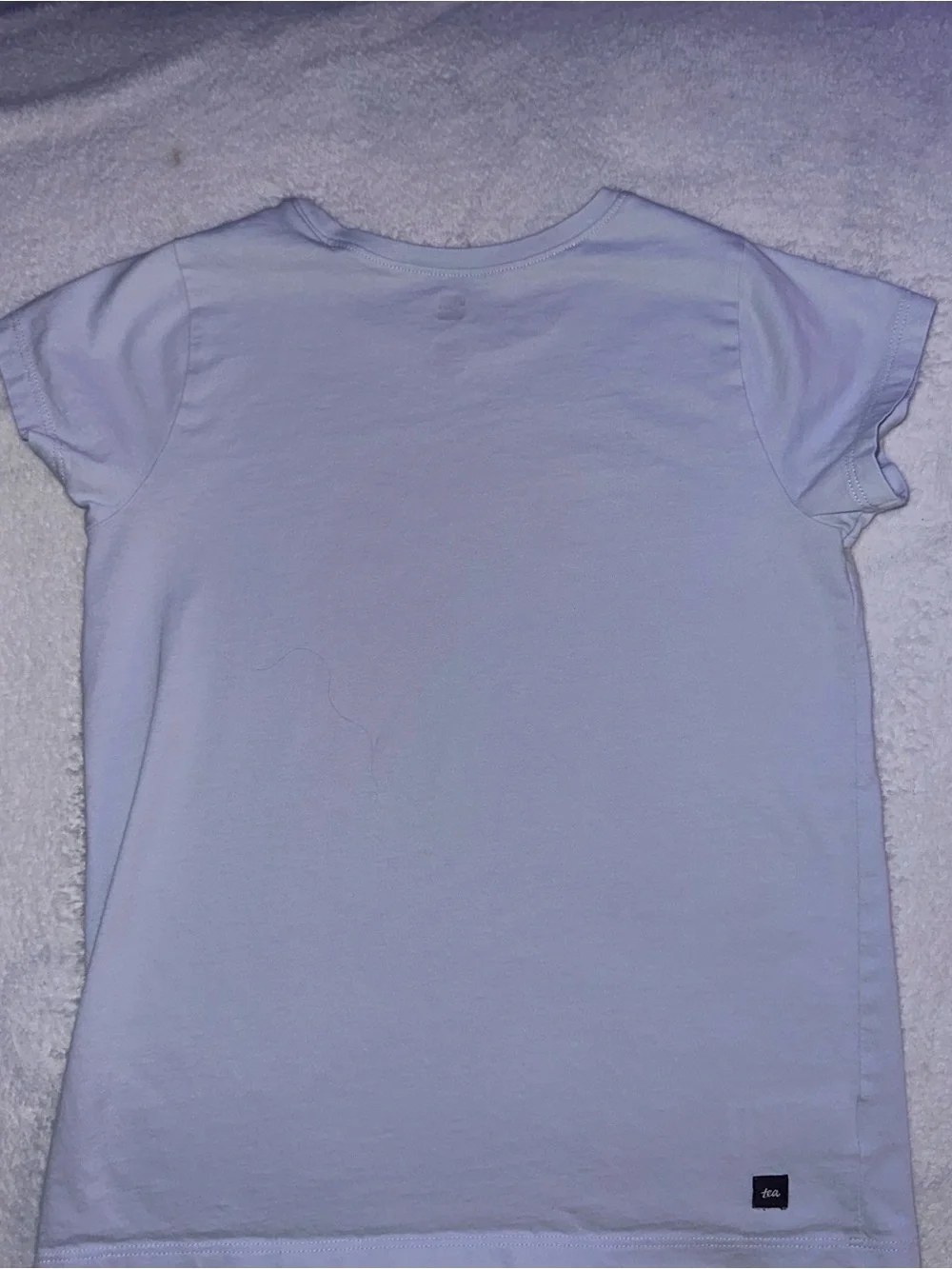 Girls Tea Collection Baby Blue Cheetah Graphic T-Shirt Size 8